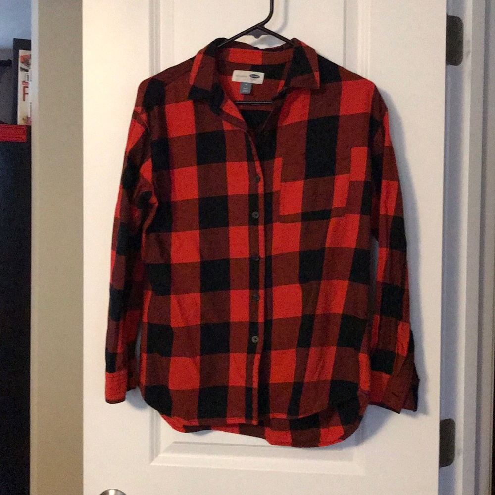 Old Navy Buffalo Check Button Up - image 1